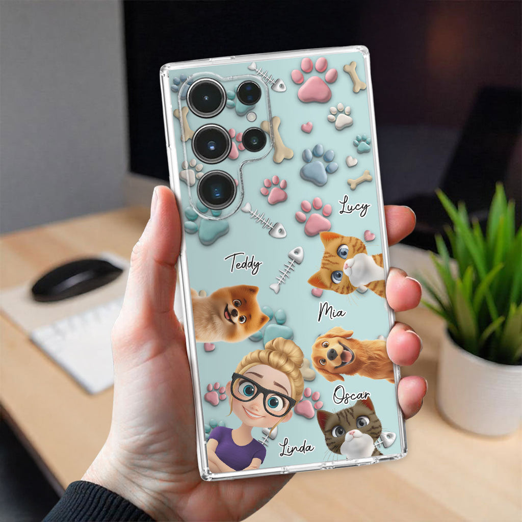 Pet And Human Cartoon - Personalized Phone Case