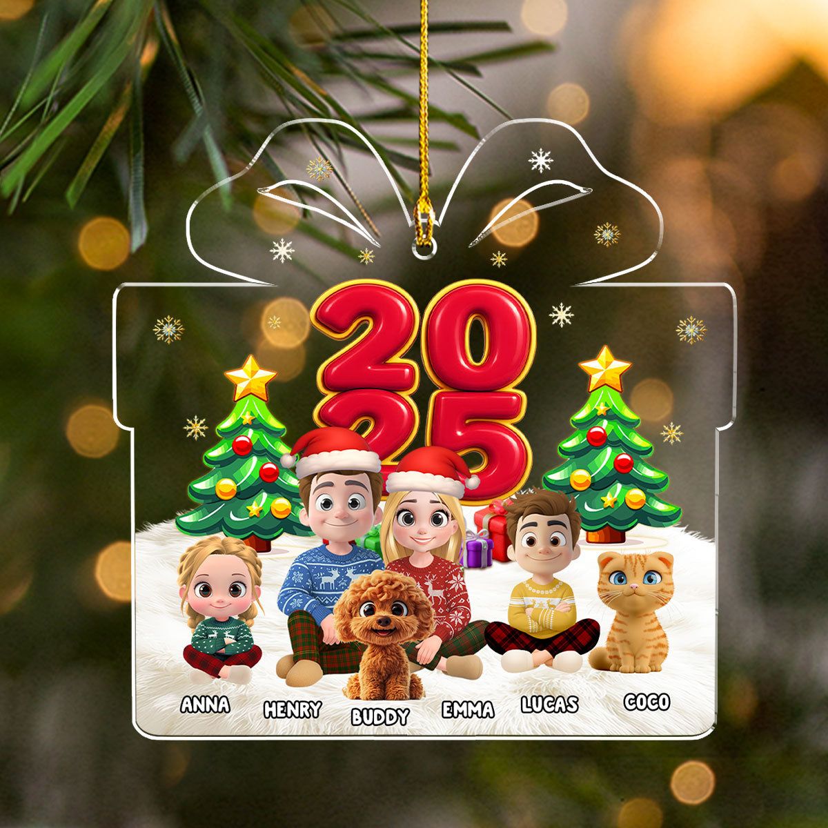 You Me And Our Kids - Personalized Acrylic Ornament