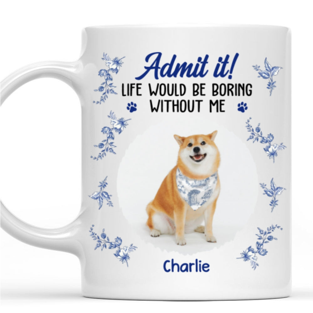 Custom Photo Christmas Birthday Gifts For Dog Mom, Dog Lovers • Better With Dog Version Photo - Personalized Coffee Mug