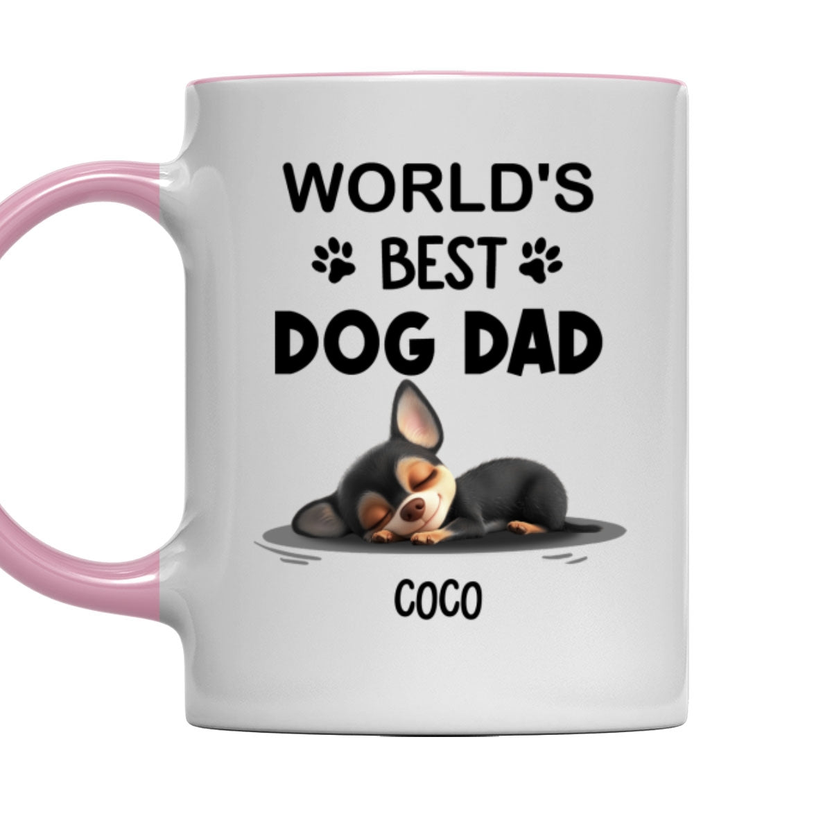 Custom Father's day Birthday Gifts For Dog Dad, Dog Lovers • World Best Dad - Personalized Accent Mug