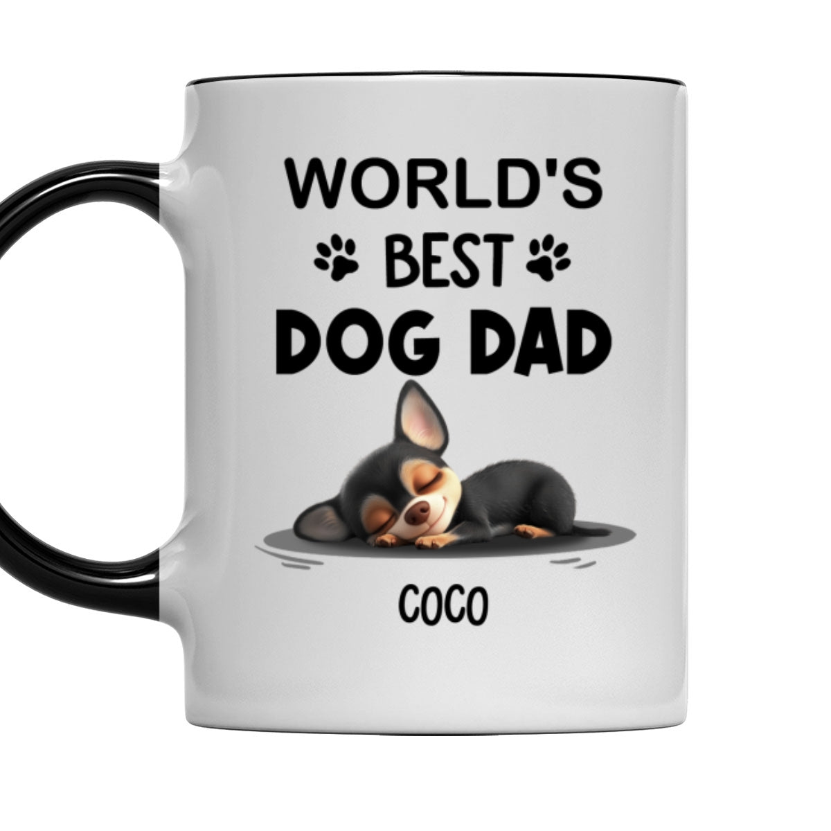Custom Father's day Birthday Gifts For Dog Dad, Dog Lovers • World Best Dad - Personalized Accent Mug