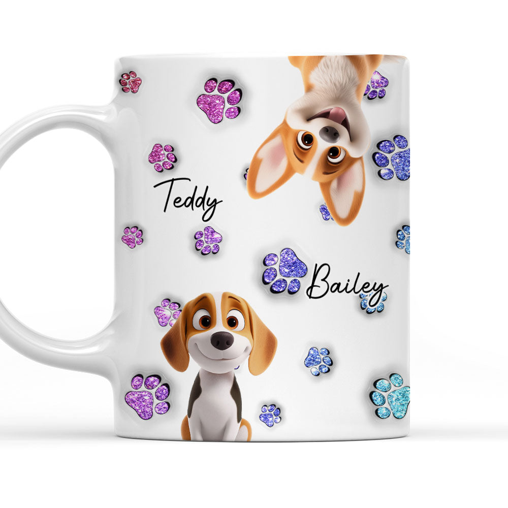 Custom Christmas Birthday Gifts For Dog Lovers • Dog Baby - Personalized 3D Inflated Effect Mug
