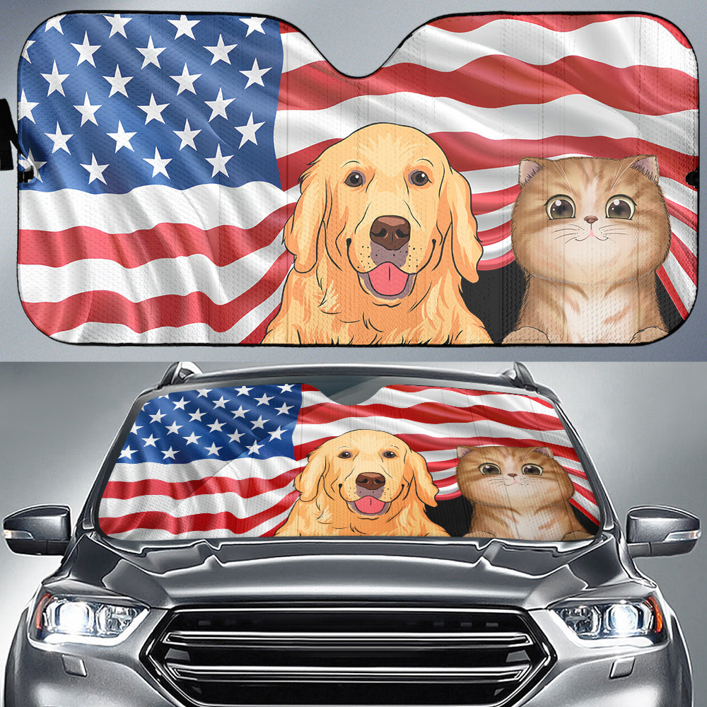 Custom Christmas Birthday Gifts Car Accessories for Pet Parents • Life Is A Grand Adventure - Personalized Car Sunshade