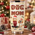 Custom Christmas Birthday Gifts For Dog Mom, Dog Lovers • Happiest Dog Mom Ever - Personalized 3D Effect Tumbler