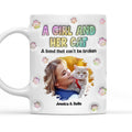 Custom Photo Christmas Birthday Gifts For Dog Mom, Dog Lovers • A Girl And Her Cat Photo - Personalized 3D Inflated Effect Mug
