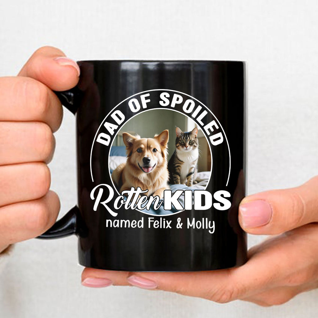 Custom Photo Christmas Birthday Gifts For Pet Lovers • Handsome Spoiled Rotten Pet Photo - Personalized Coffee Mug