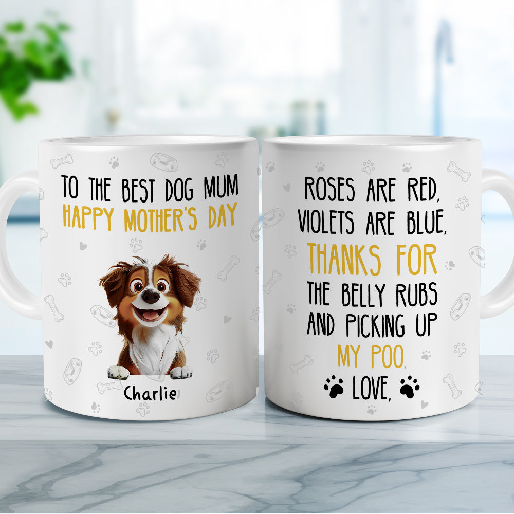 Custom Mother's day Birthday Gifts For Dog Mom, Dog Lovers • Picking Up Our Poo - Personalized Coffee Mug