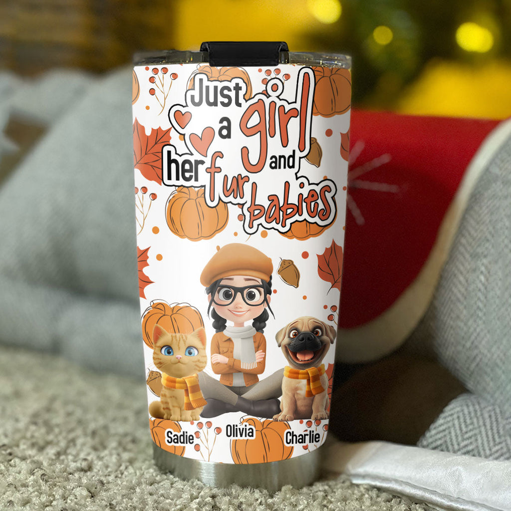 Custom Christmas Birthday Gifts For Pet Mom, Pet Lovers • Falling For Fur Babies - Personalized Tumbler