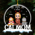 Custom Christmas Decor Home Birthday Gifts For Cat Lovers • Funny Cat Mom - Personalized Acrylic Ornament