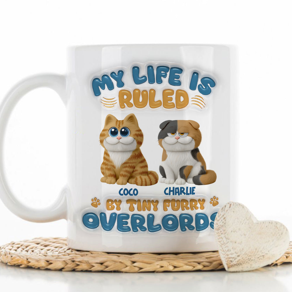 Custom Christmas Birthday Gifts For Cat Lovers • Life Rulers - Personalized 3D Inflated Effect Mug