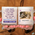 Custom Photo Mother's Father's day Birthday Gifts For Dog Lovers • I Love You The Most Dog Mom Dad Photo - Personalized Glass Mug