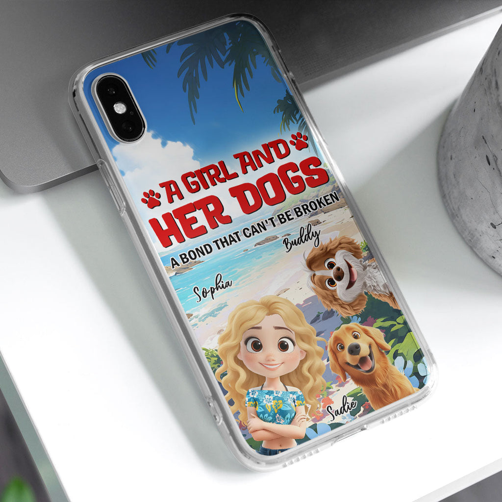 Dog And Mom Summer - Personalized Phone Case