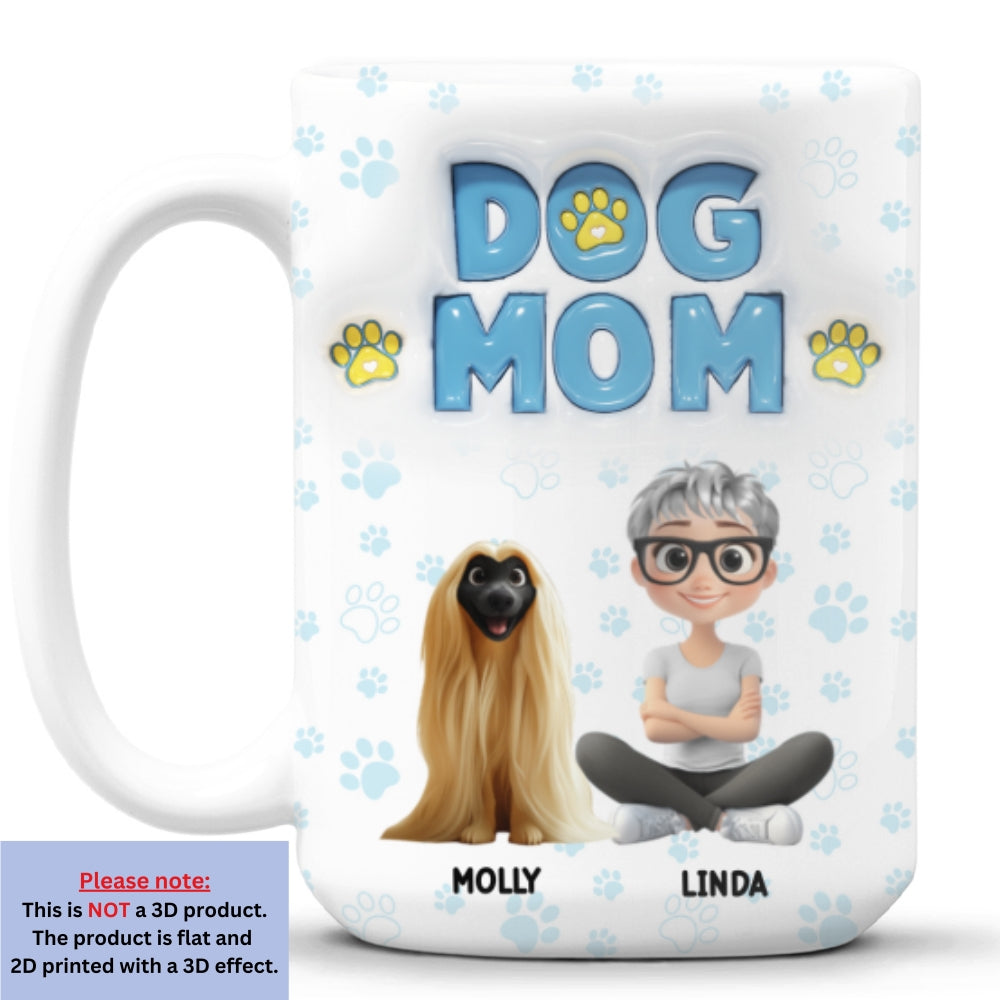 Custom Christmas Birthday Gifts For Dog Lovers • Lovely Mom Of Rotten Dogs - Personalized 3D Inflated Effect Mug