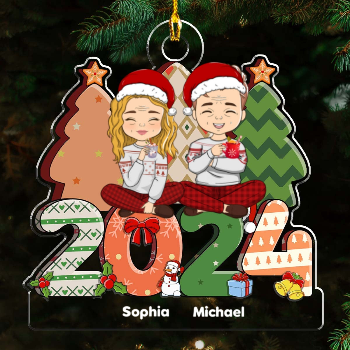 Custom Christmas Decor Home Birthday Gifts For Dog Lovers • Family Christmas Gift - Personalized Acrylic Ornament