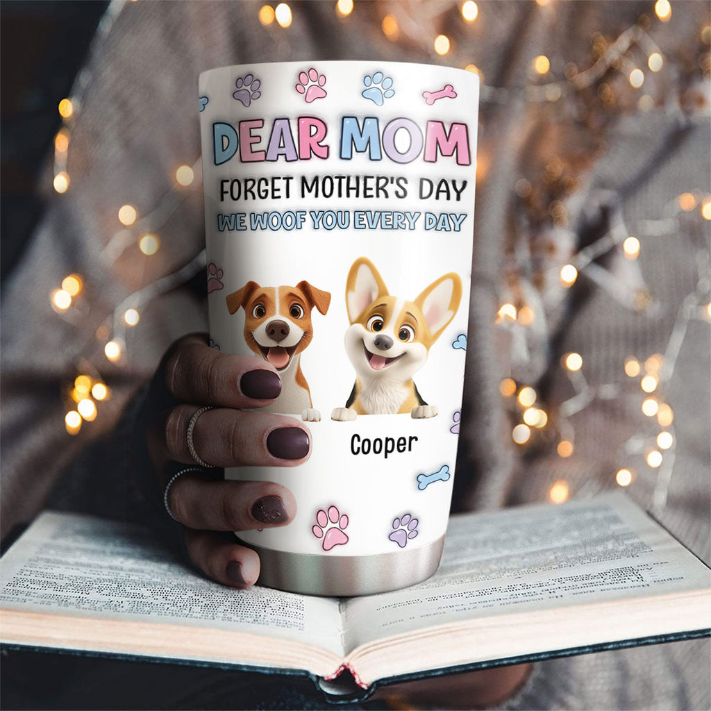 Custom Christmas Birthday Gifts For Dog Lovers • Forget - Personalized 3D Inflated Effect Tumbler