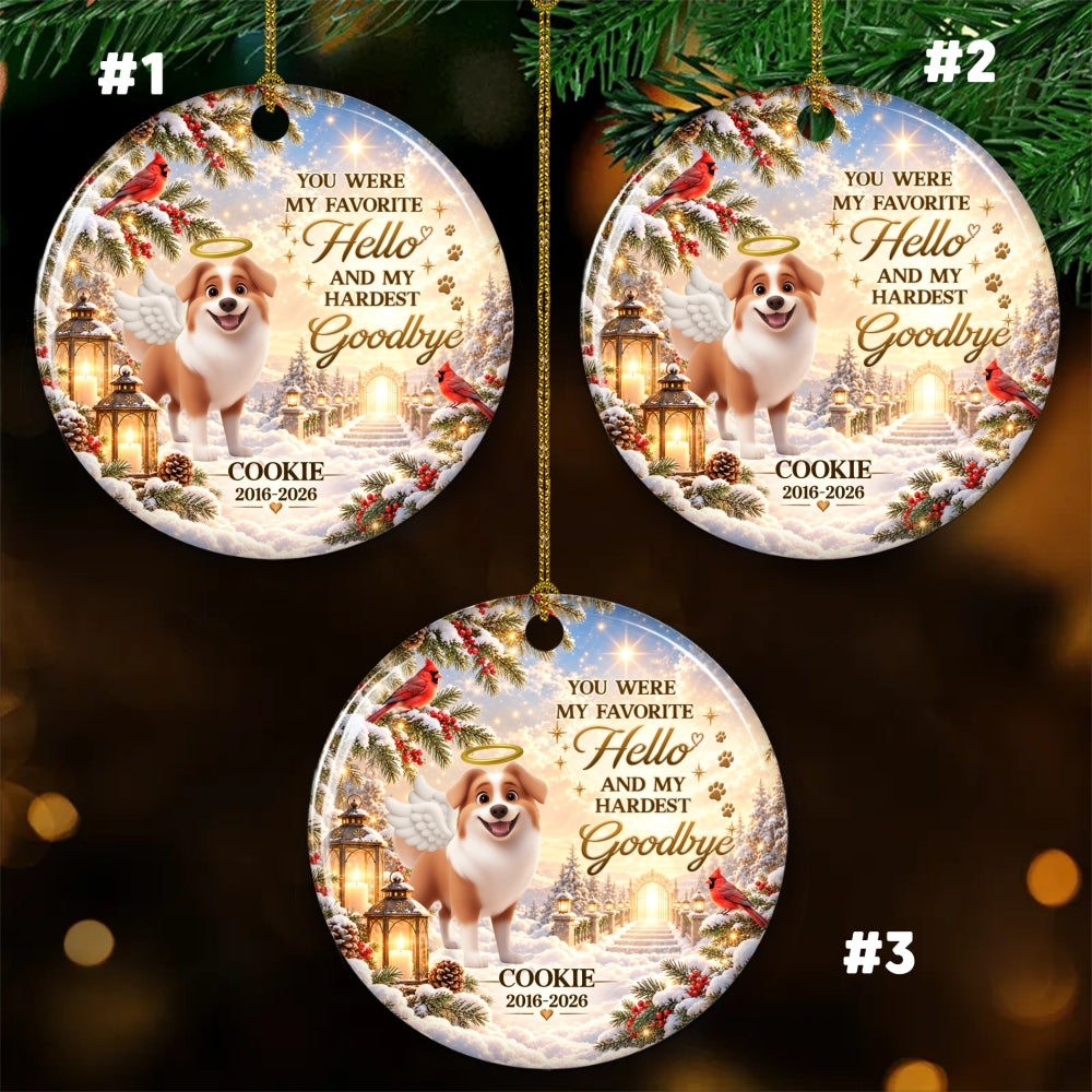 Custom Christmas Decor Home Birthday Gifts For Pet Lovers • Heavenly Paws - Personalized Ceramic Ornament