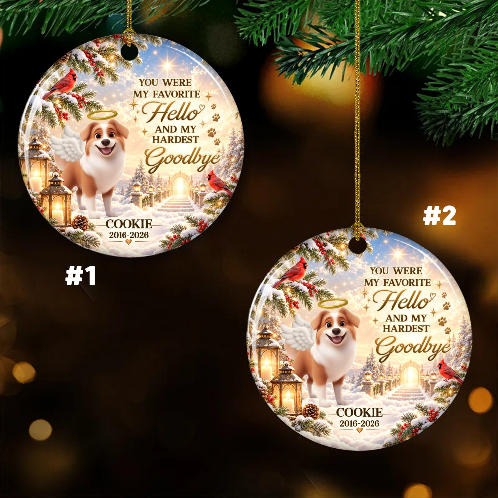 Custom Christmas Decor Home Birthday Gifts For Pet Lovers • Heavenly Paws - Personalized Ceramic Ornament
