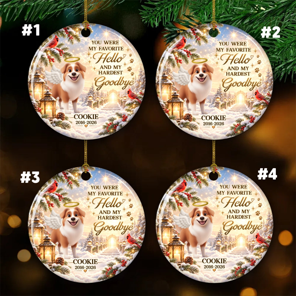 Custom Christmas Decor Home Birthday Gifts For Pet Lovers • Heavenly Paws - Personalized Ceramic Ornament