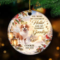 Custom Christmas Decor Home Birthday Gifts For Pet Lovers • Heavenly Paws - Personalized Ceramic Ornament