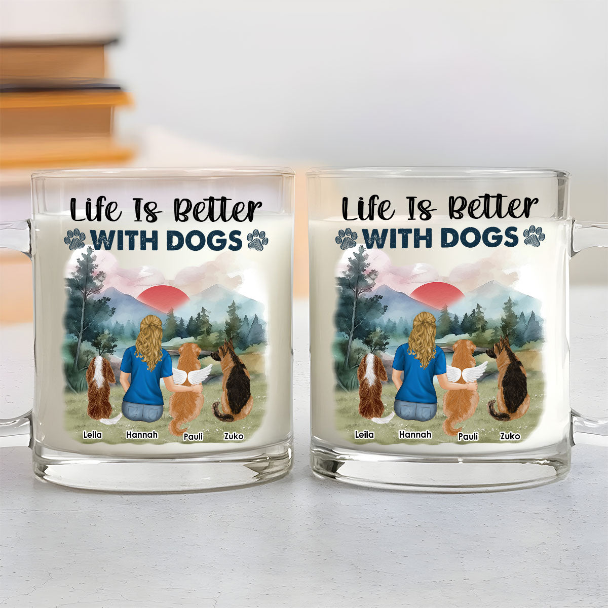 Custom Christmas Birthday Gifts For Dog Lovers • An Unbreakable Bond - Personalized Glass Mug