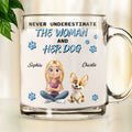 Custom Mother's day Birthday Gifts For Dog Mom, Dog Lovers • Do Not Dare Underestimate - Personalized 3D Effect Glass Mug