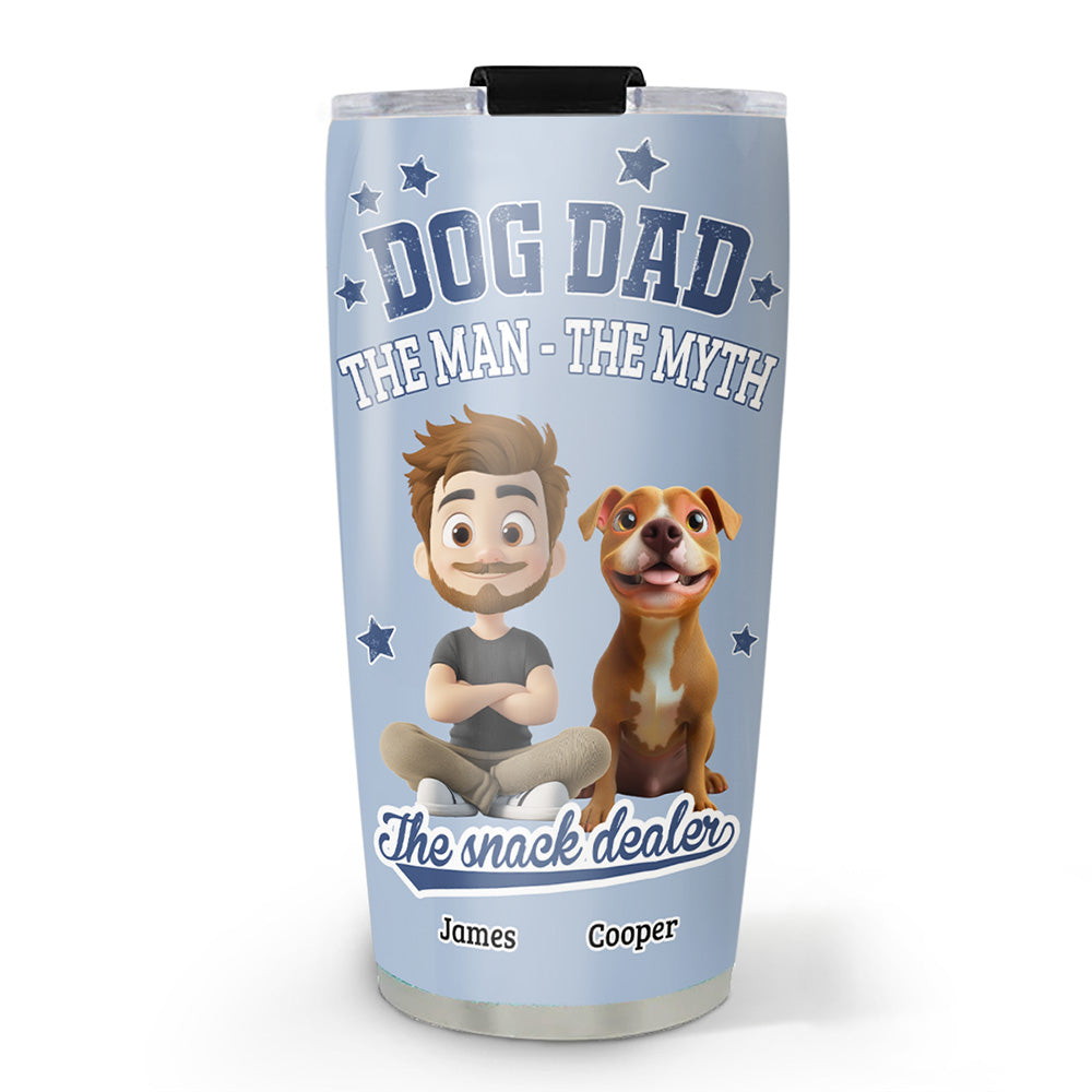 Custom Christmas Birthday Gifts For Dog Dad, Dog Lovers • In The Era Of Parenting - Personalized Tumbler