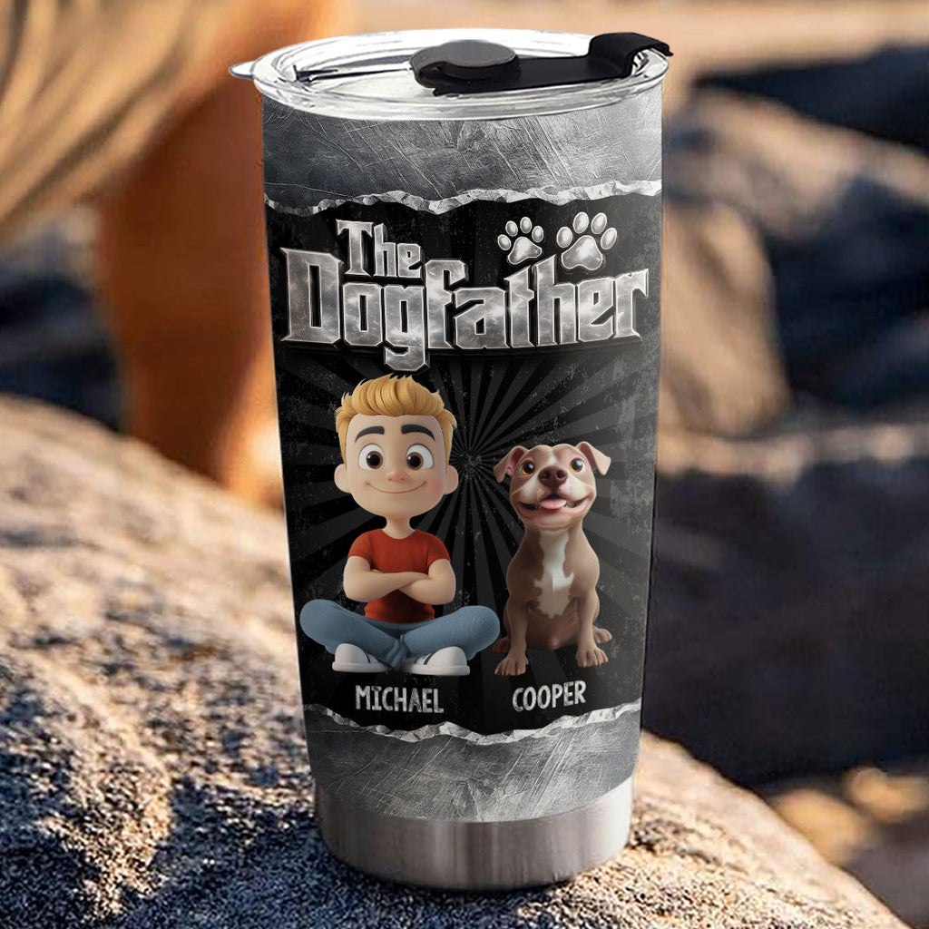 Custom Christmas Birthday Gifts For Dog Dad, Dog Lovers • Father Of Dogs - Personalized Tumbler