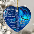Custom Christmas Memorial Sympathy Gifts For Dogs, Cats • The Loving Family - Personalized Heart Ceramic Ornament