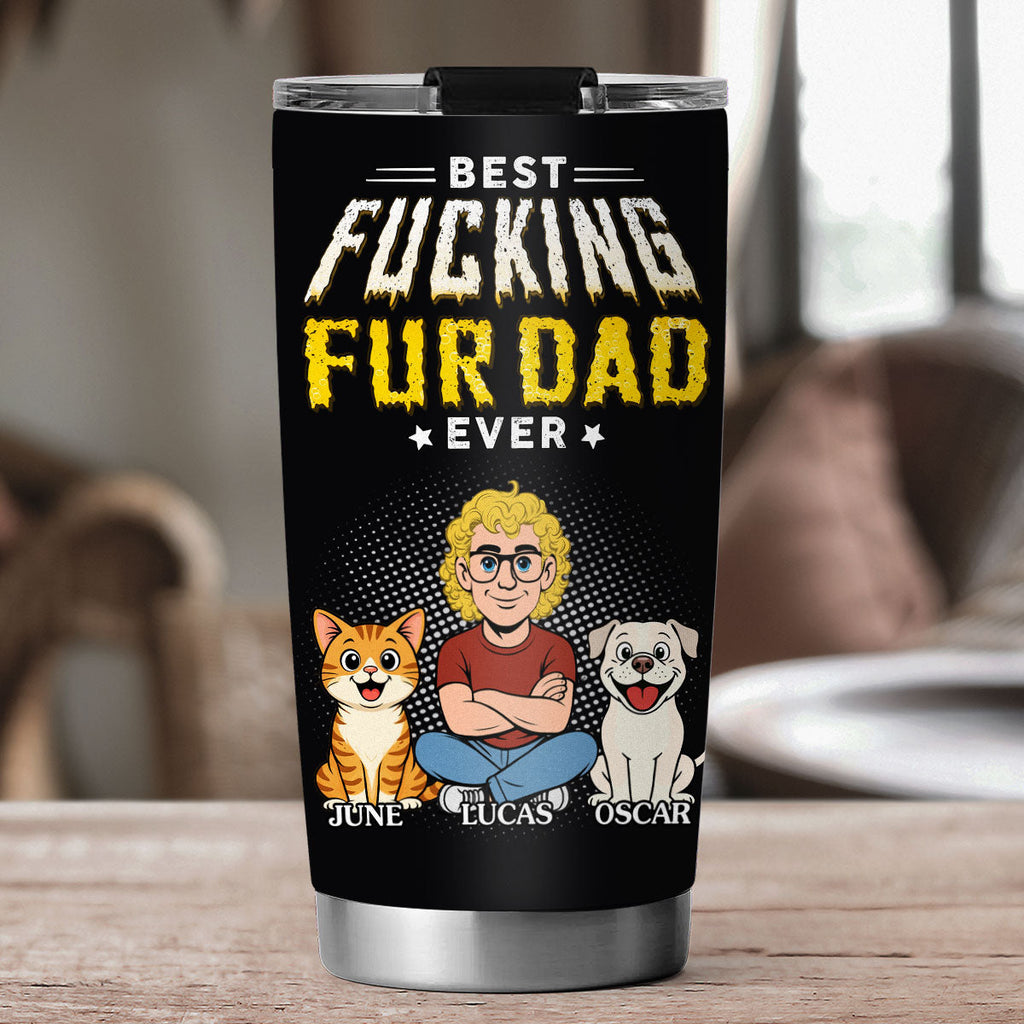Custom Father's day Birthday Gifts For Pet Dad, Pet Lovers • Pets Dad Champion - Personalized Tumbler