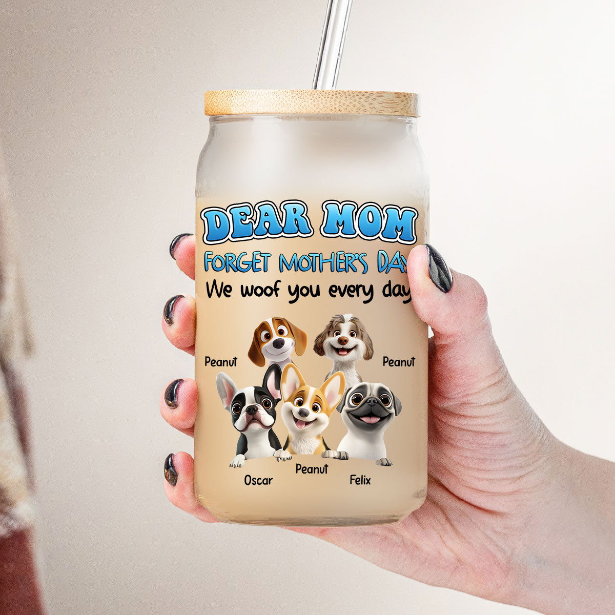 I Woof You Every Day - Personalized Glass Can
