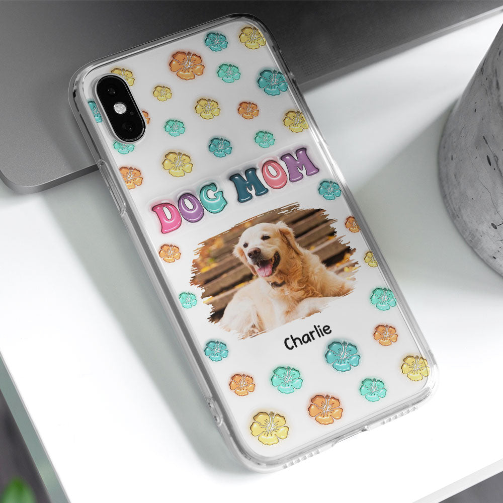 Dog Mom Summer Photo - Personalized 3D Inflated Effect Phone Case