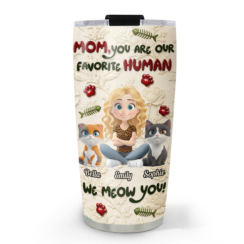 Custom Christmas Birthday Gifts For Cat Lovers • We Meow You - Personalized 3D Effect Tumbler