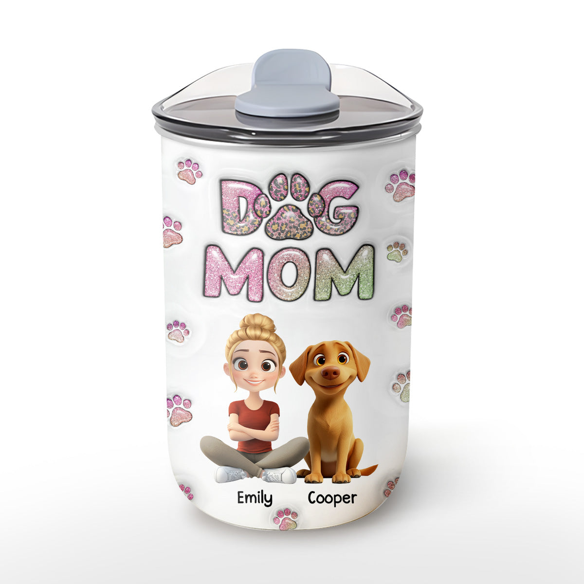 Custom Christmas Birthday Gifts For Dog Lovers • Dog Mom Lovely Chibi - Personalized 10oz Tumbler