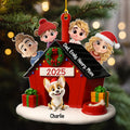 Custom Christmas Decor Home Birthday Gifts For Dog Lovers • Peeking On You - Personalized 3D Effect Acrylic Ornament
