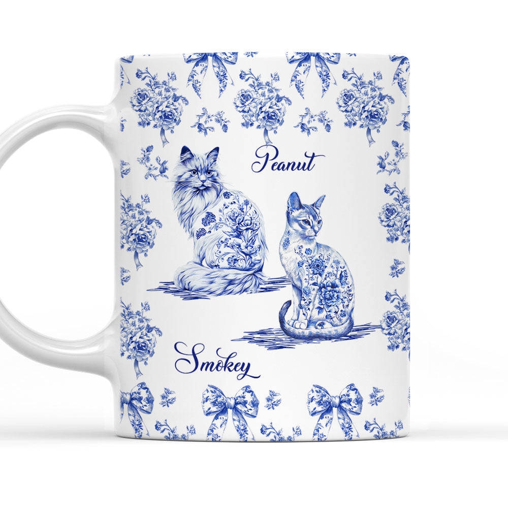 Custom Christmas Birthday Gifts For Cat Mom, Cat Lovers • Fond Of You - Personalized Coffee Mug