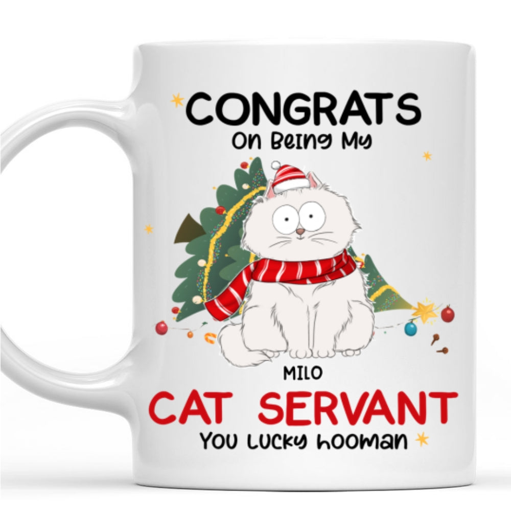 Custom Mother's day Birthday Gifts For Cat Mom, Cat Lovers • Lucky Hooman - Personalized Coffee Mug