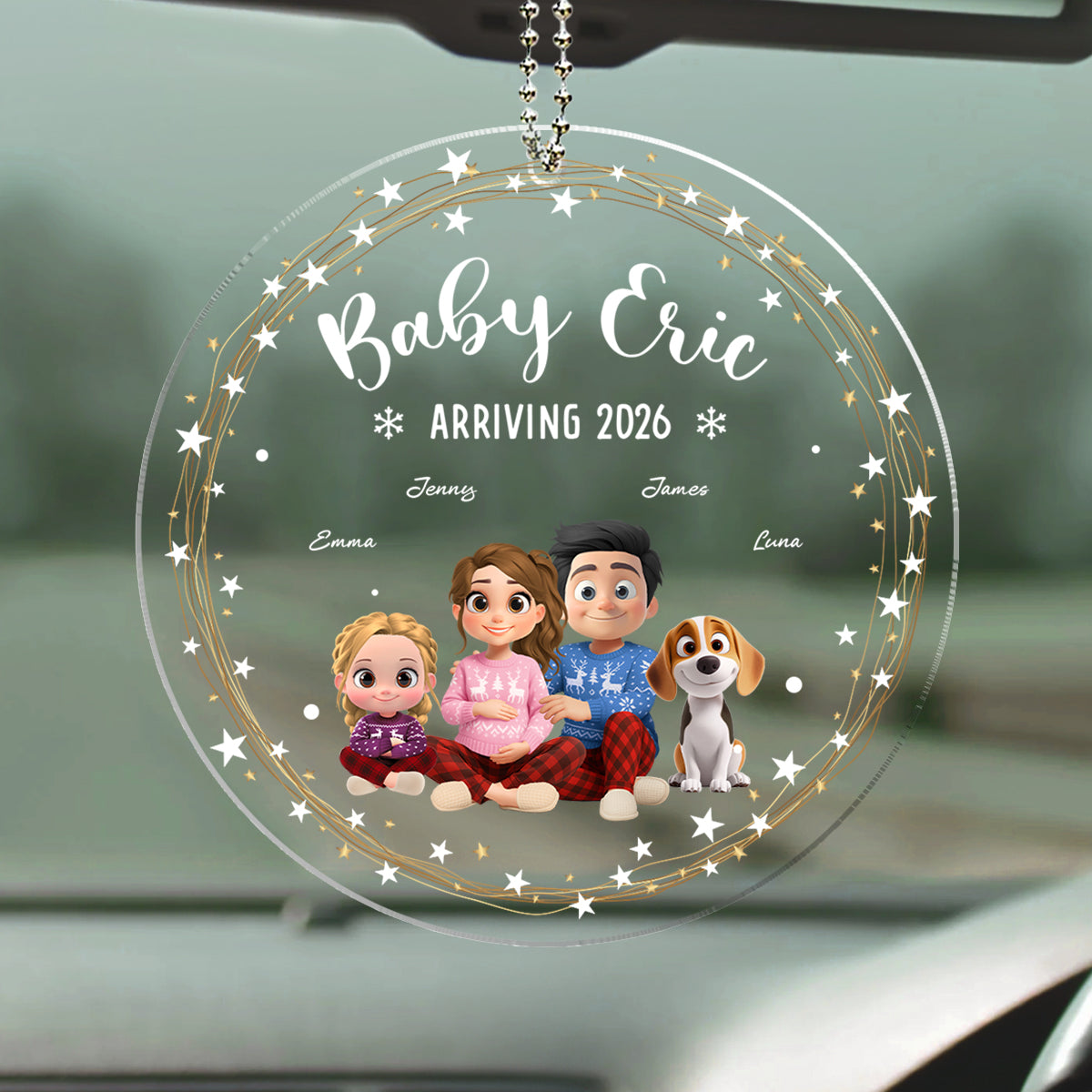 We Are Waiting For You - Personalized Car Ornament