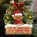 1st Christmas In Forever Home - Personalized Acrylic Ornament
