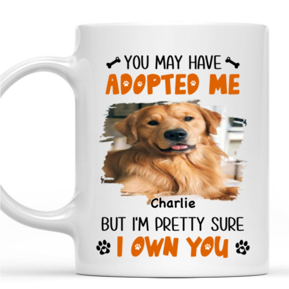 Custom Photo Christmas Birthday Gifts For Dog Mom, Dog Lovers • I Own You Photo - Personalized Coffee Mug