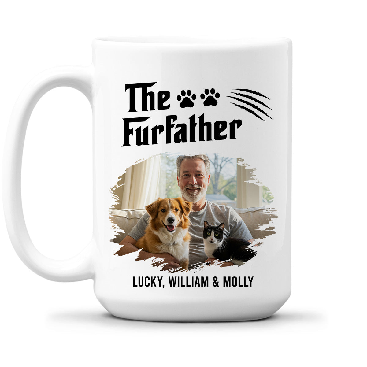 Custom Photo Father's day Birthday Gifts For Pet Dad, Pet Lovers • The Furfather Photo- Personalized Coffee Mug