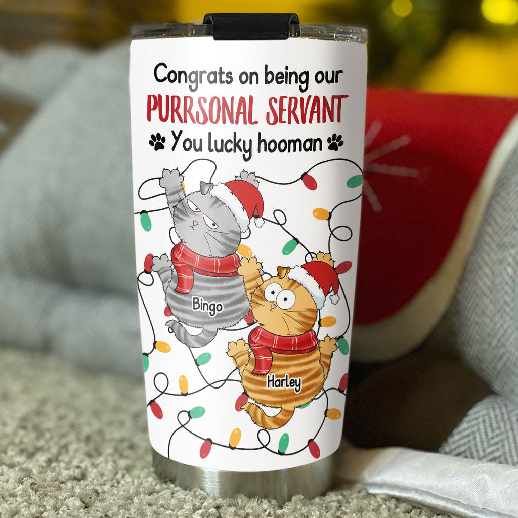 Custom Christmas Birthday Gifts For Pet Lovers • Congrats Human - Personalized Tumbler