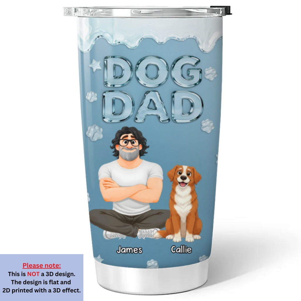 Custom Christmas Birthday Gifts For Dog Dad, Dog Lovers • Cool Dog Dad - Personalized Tumbler