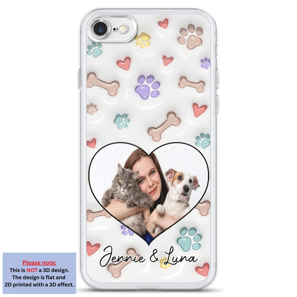 Her Baby Lovely Pets Ver Photo - Personalized 3D Inflated Effect Phone Case