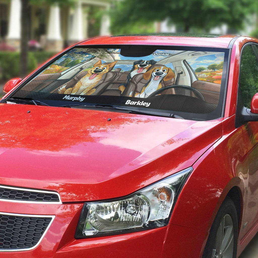 Hop On With Me - Personalized Car Sunshade