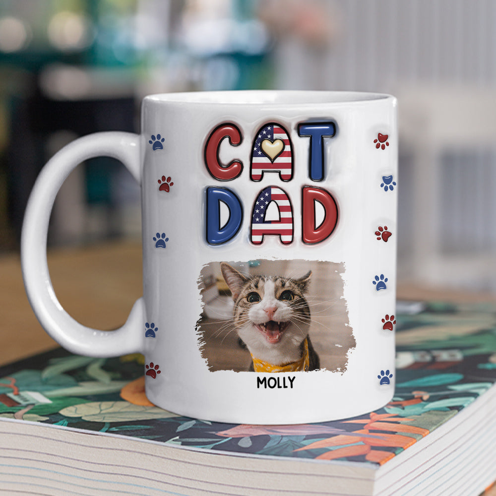 Custom Photo Christmas Birthday Gifts For Cat Lovers • My Lovely Cat Photo - Personalized 3D Inflated Effect Mug