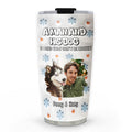 Custom Photo Christmas Birthday Gifts For Dog Dad, Dog Lovers • Christmas Day With Dog Dad Ver Photo 2 - Personalized 3D Inflated Effect Tumbler