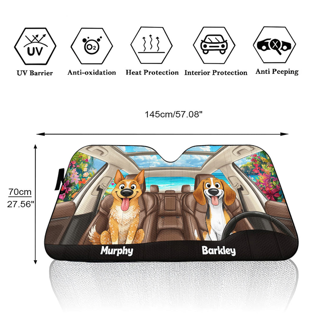 Hop On With Me - Personalized Car Sunshade