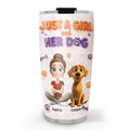Custom Christmas Birthday Gifts For Dog Mom, Dog Lovers • Me And The Dog - Personalized 3D Effect Tumbler
