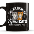 Custom Christmas Birthday Gifts For Cat Lovers • Handsome Spoiled Rotten Cat - Personalized Coffee Mug