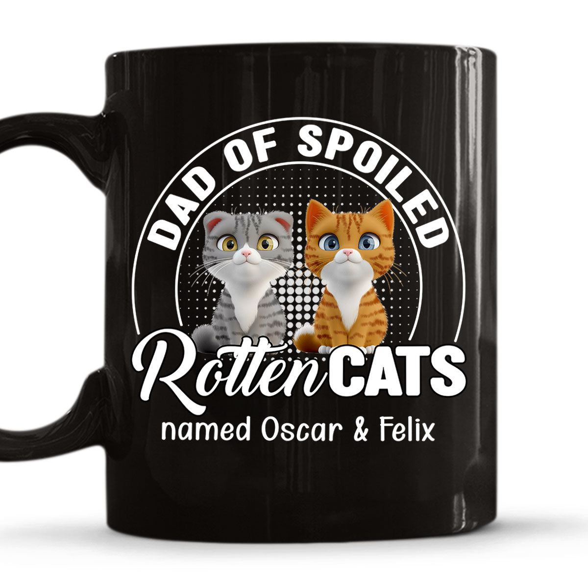 Custom Christmas Birthday Gifts For Cat Lovers • Handsome Spoiled Rotten Cat - Personalized Coffee Mug